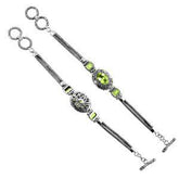 SB-1979-PR Sterling Silver Bracelet With Peridot Q. Jewelry Bali Designs Inc